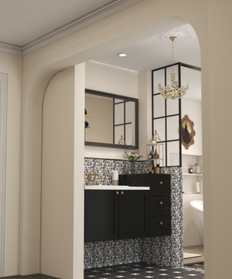 北歐風(fēng)格家具介紹：復(fù)古花磚絕美了！懸掛式浴室柜也能很復(fù)古