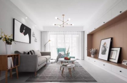 歐式客廳裝修設(shè)計(jì)：客廳選窗簾，簡單的純色，自然舒適也耐看