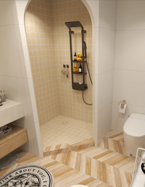 浴室裝修設(shè)計(jì)，領(lǐng)略磚砌淋浴房的美！