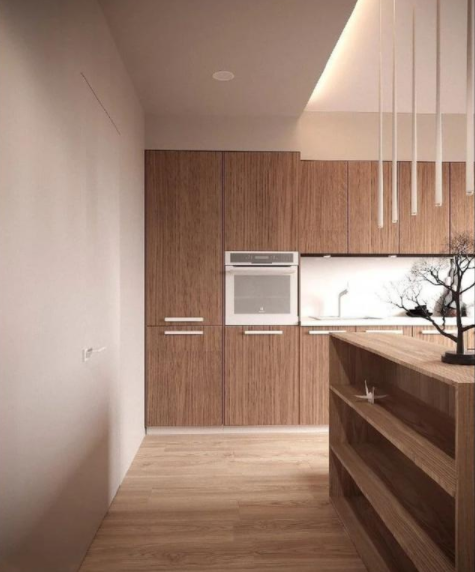 吊頂造型設(shè)計：進(jìn)門裝局部吊頂，用玄關(guān)柜做背景墻真寬敞